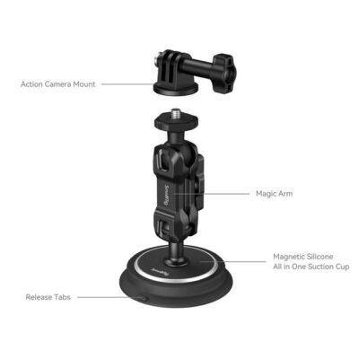 Smallrig Magic Arm Magnetic Suction Cup Mounting Support Kit For Action Cameras 4466 3
