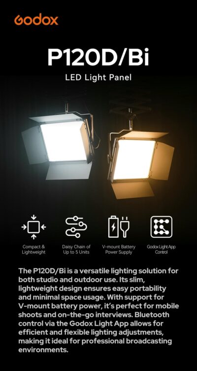 Den Godox Panel Light P120d 120bi 01